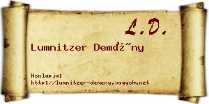 Lumnitzer Demény névjegykártya